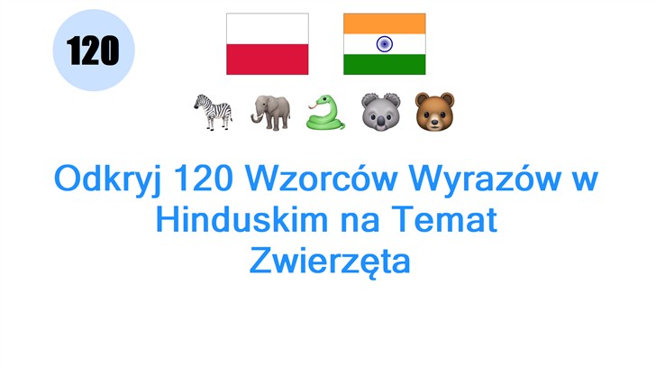 Odkryj 120 Wzorców Wyrazów w Hinduskim na Temat: Zwierzęta
